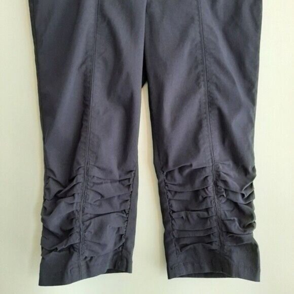 LAURA Petites Crop Capri Pants Ruched Detail Sz 14 P - Picture 3 of 7